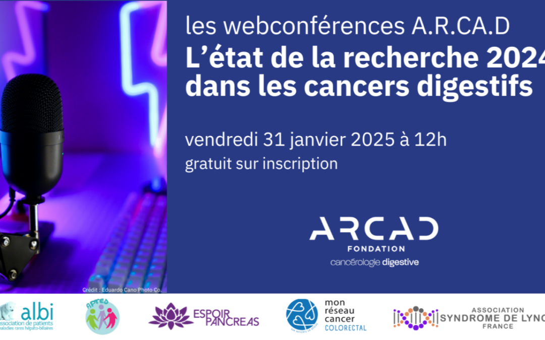 L&rsquo;état de la recherche 2024 dans les cancers digestifs webconférence A.R.Ca.D. le 31 janvier 2025