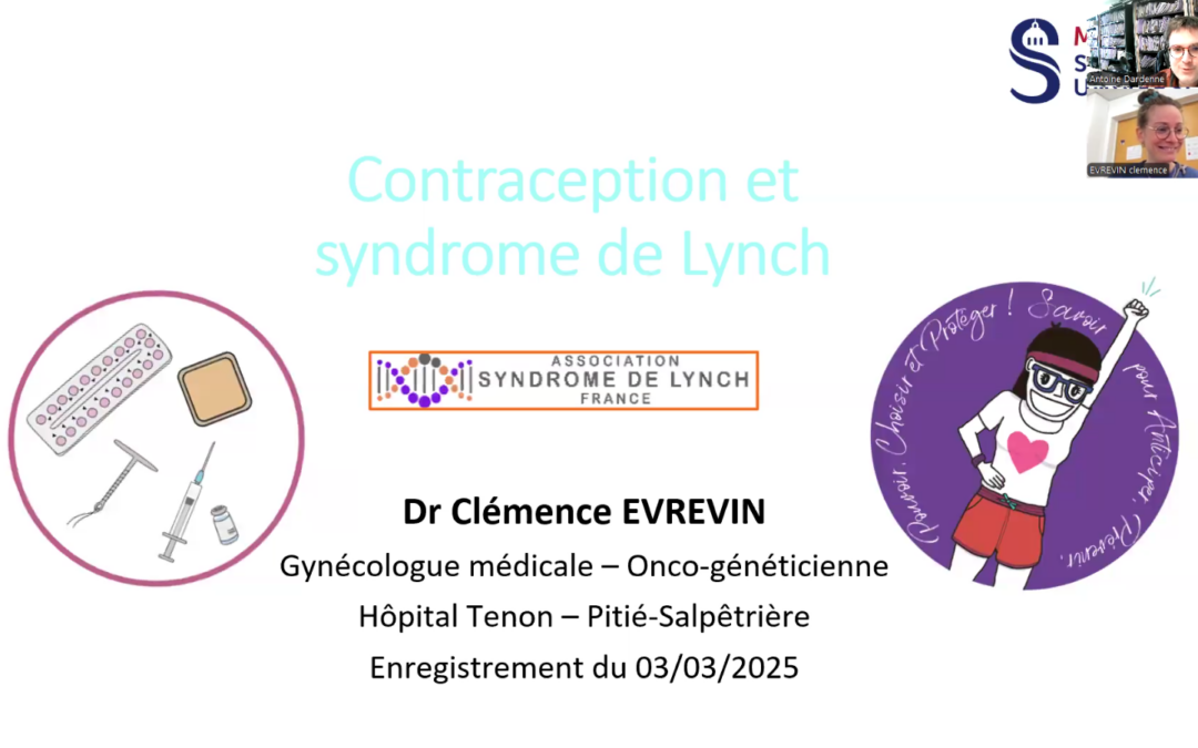 Contraception et syndrome de Lynch – Dr Clémence EVREVIN