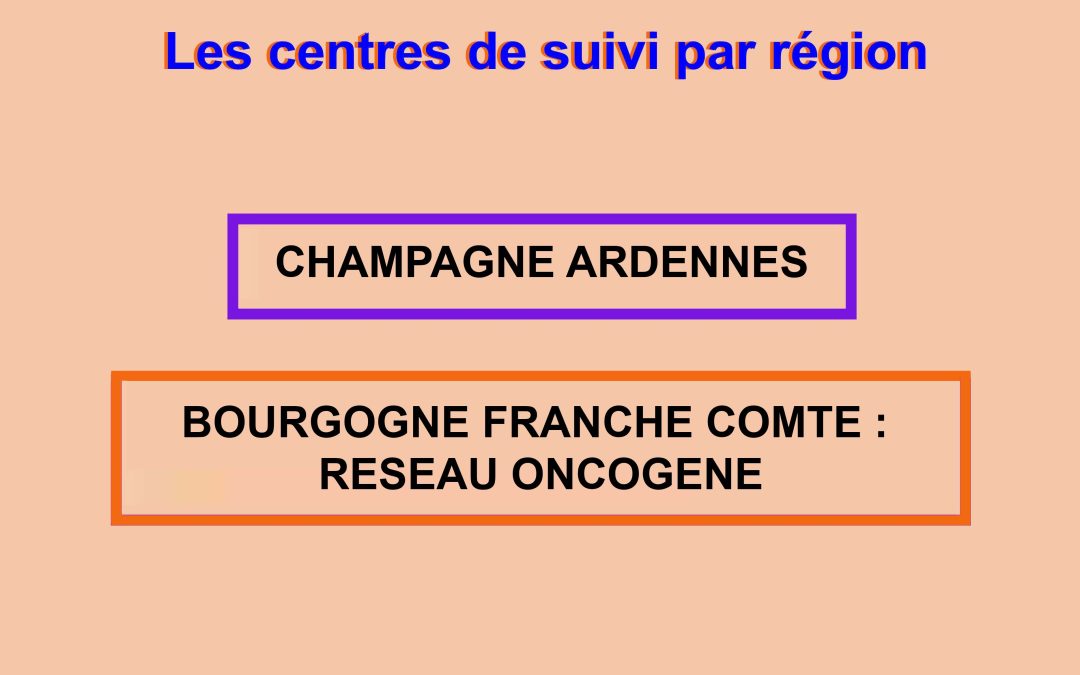 ONCOGENE le réseau de suivi Bourgogne-Franche-Comté et Champagne-Ardenne